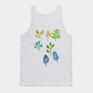 Watercolor leaves Tank Top